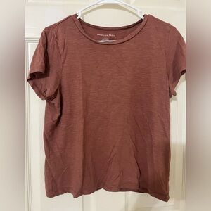 American Eagle Outfitters Brown Crew Neck Short Sleeve T-Shirt